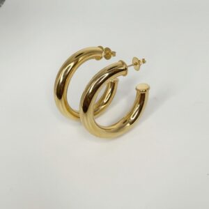 Hooping earrings with post-back closure 18k Gold Plated