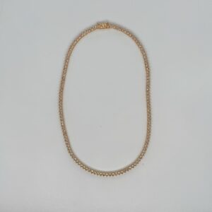 Riviera Necklace in Citrine  zirconia 18k gold plating.